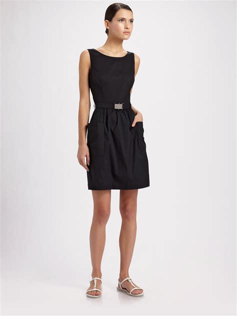 brown prada dress|prada black dress sleeveless.